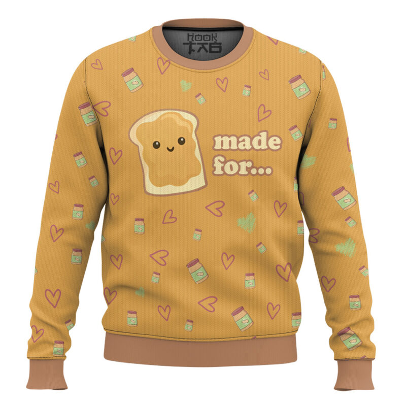 Made for each other Peanut and Jam couple Valentine Sweater