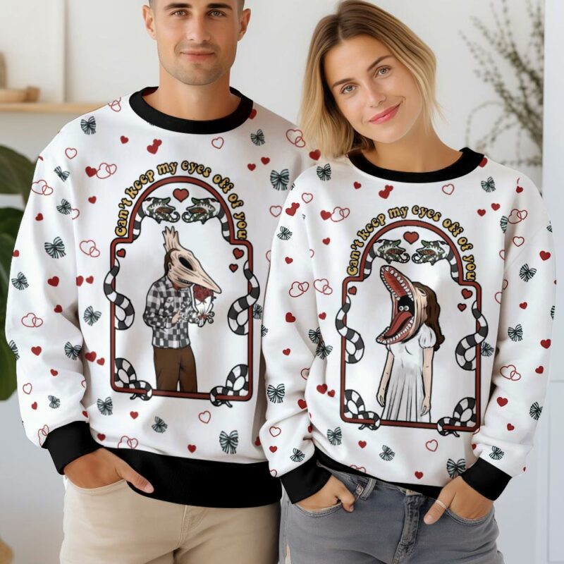 Beetle Juice Couple Valentine Sweater