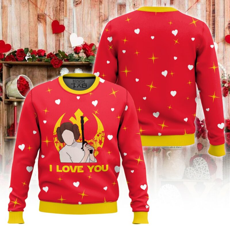 Han Solo and Leia Princess Valentine Funny Couple Sweater