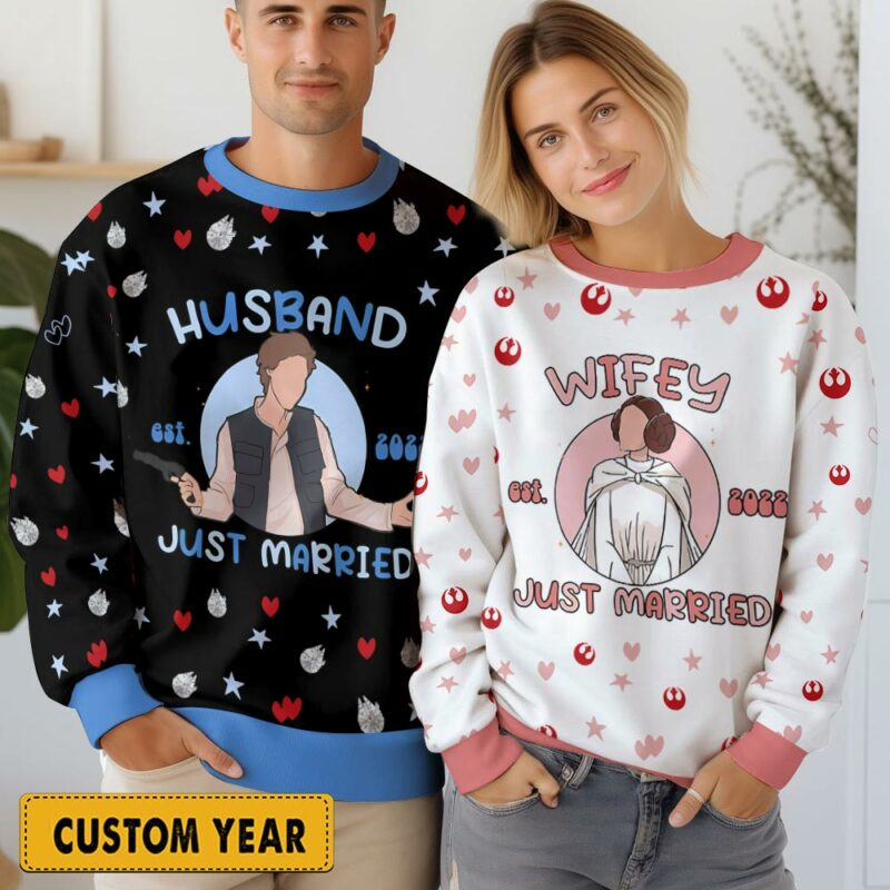 Han Solo and Leia Princess Valentine Couple Sweater