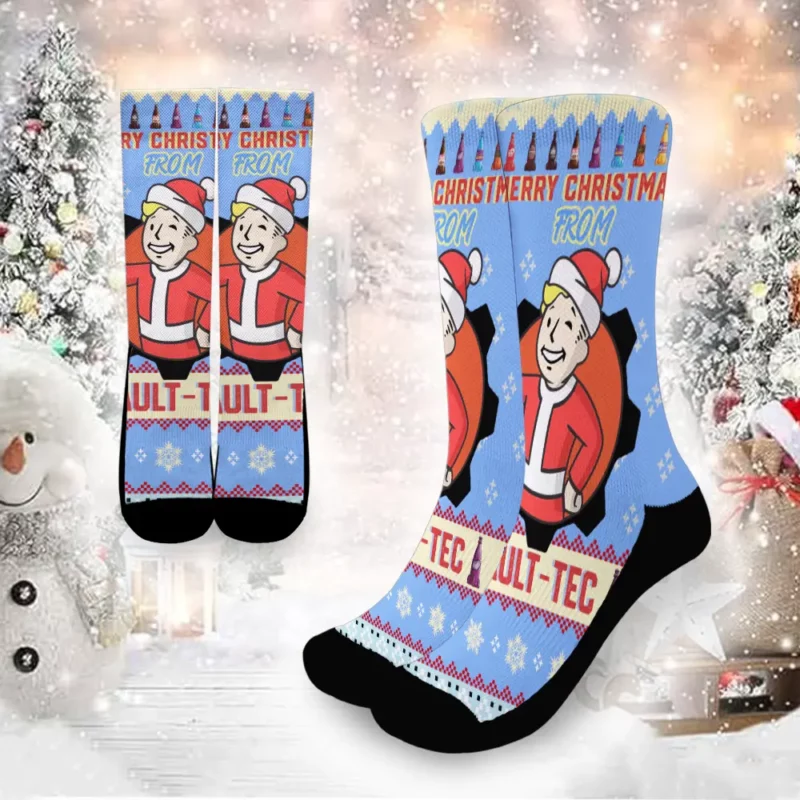 Fallout "Merry Christmas From Vault-Tec" 3D Socks