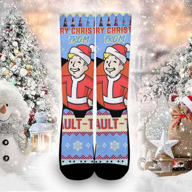 Fallout "Merry Christmas From Vault-Tec" 3D Socks