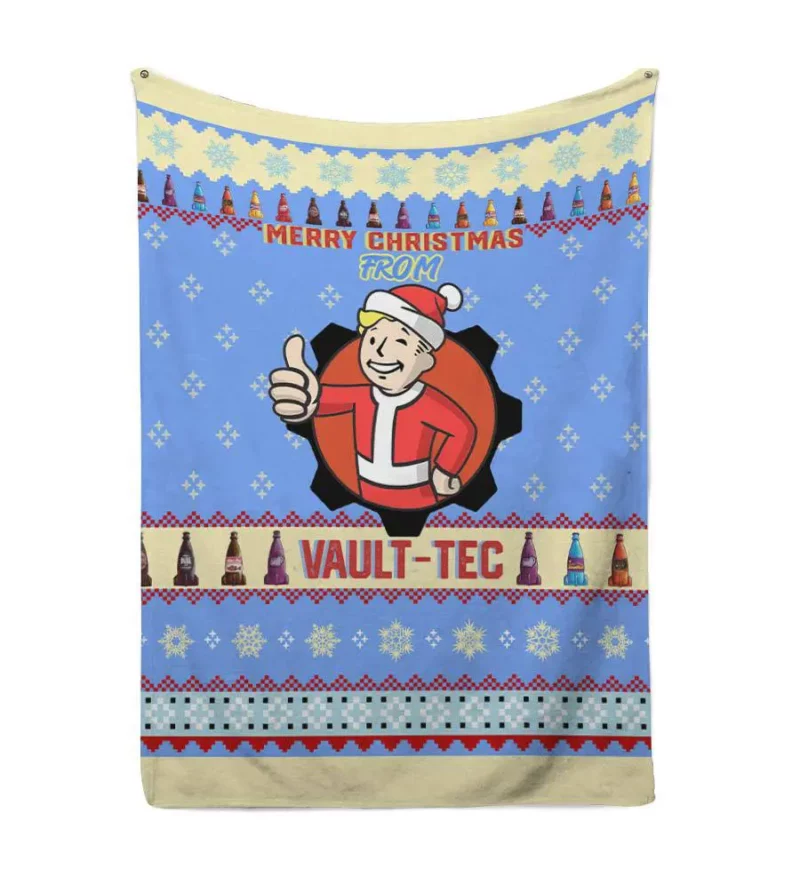 Fallout "Merry Christmas From Vault-Tec" Blanket