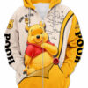 Adorable Winnie The Pooh Zip Up Hoodie