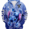 Crazy Stitch Zip Up Hoodie