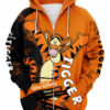 Excited Tigger Zip Up Hoodie