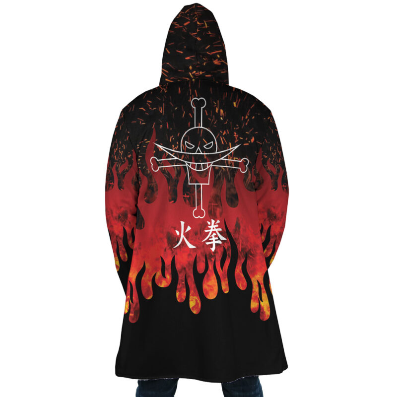 Red Flames Whitebeard Pirates Dream Cloak One Piece Dream Cloak Anime Dream Cloak Coat