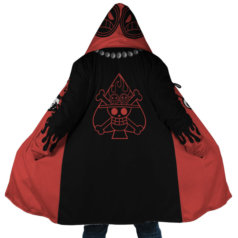 Red and Black Portgas d Ace’s Arc Dream Cloak One Piece Dream Cloak Anime Dream Cloak Coat