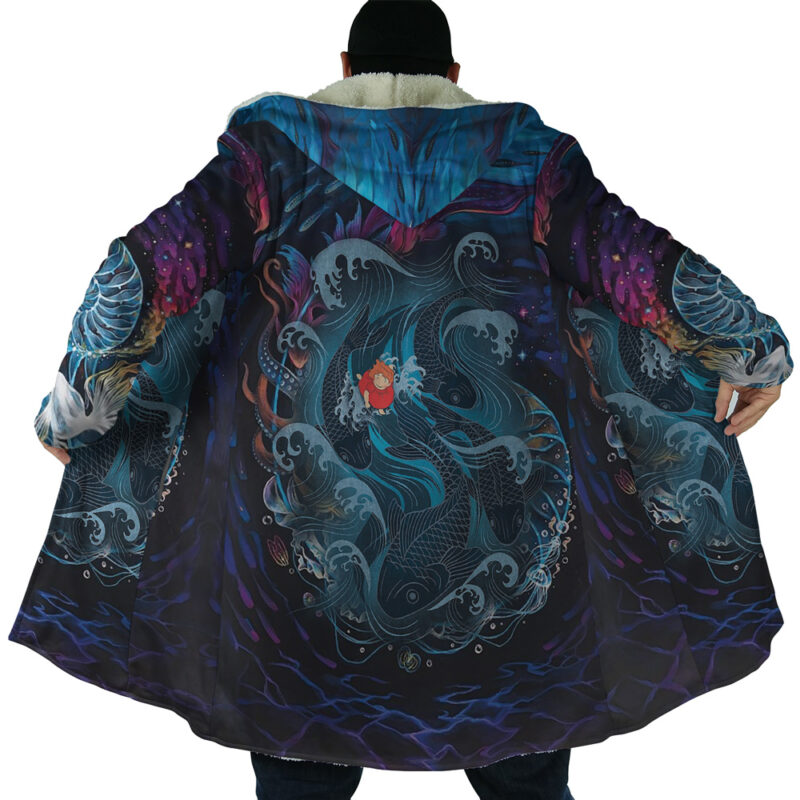 Trippy Sea Creatures Ponyo Dream Cloak Studio Ghibli Dream Cloak Anime Dream Cloak Coat