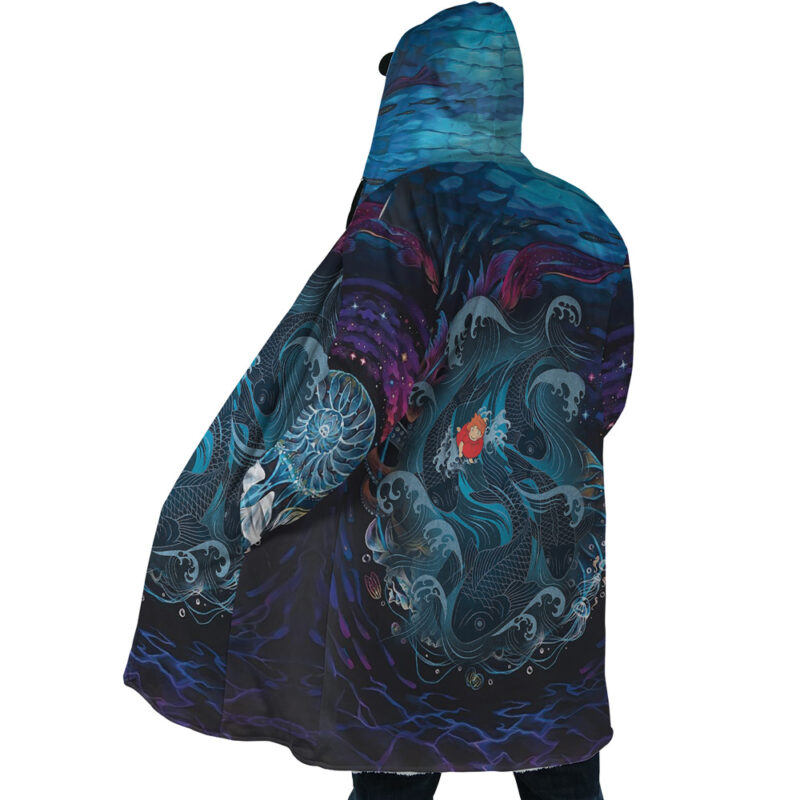 Trippy Sea Creatures Ponyo Dream Cloak Studio Ghibli Dream Cloak Anime Dream Cloak Coat