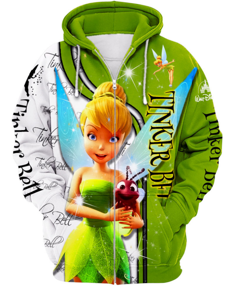 Tinker Bell Zip Up Hoodie