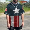 Personalized Captain America Cosplay Baseball Jersey