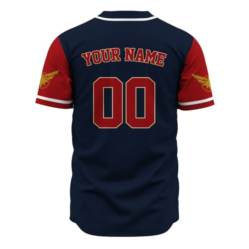 Personalized Captain Marvel Baseball Jersey