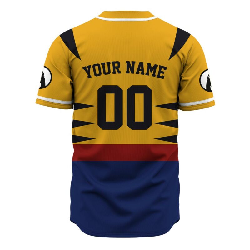 Personalized Wolverine Baseball Jersey