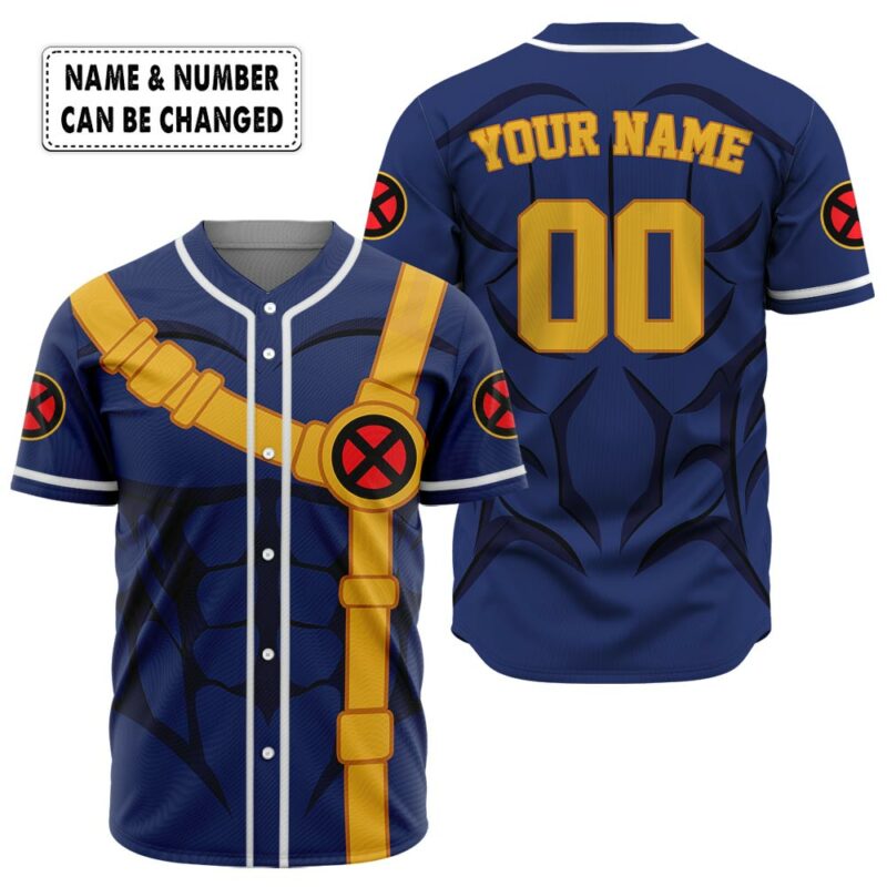 Personalized Cyclops X-Men Baseball Jersey