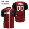 Personalized Deadpool Baseball Jersey