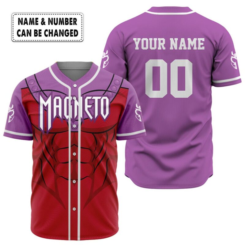 Personalized Magneto X-Men Baseball Jersey