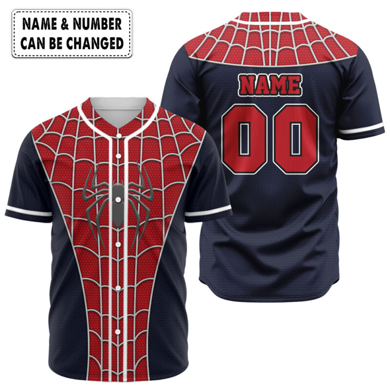 Personalized Spiderman Cosplay Baseball Jersey