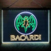 Bacardi Bat Man Cave 3-Color LED Sign Man Cave Home Bar Pub Decor