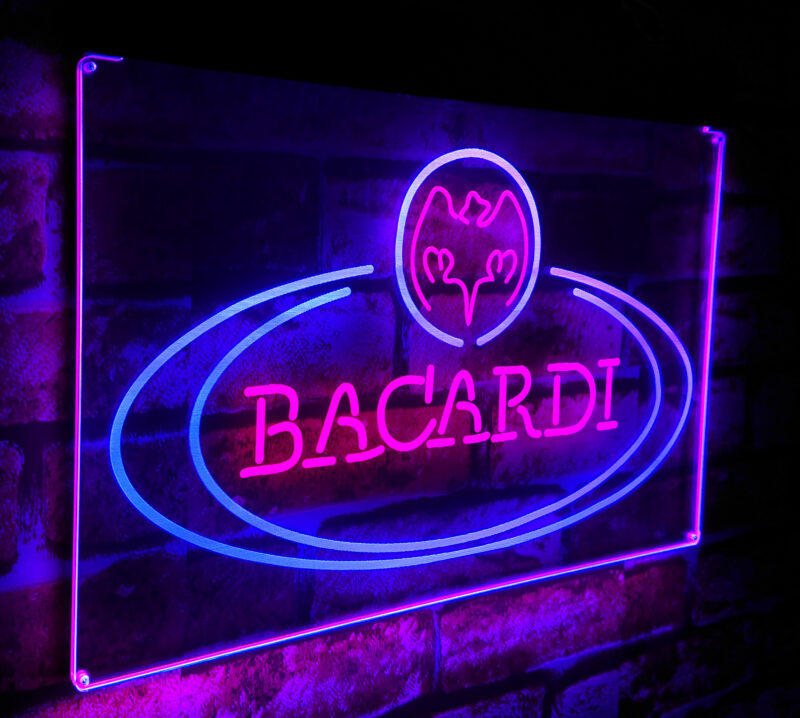 Bacardi Rum LED Sign Man Cave Home Bar Pub Decor