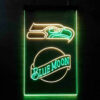 Blue Moon Bar Seattle Seahawks Est. 1976 LED Sign Home Pub Man Cave Decor