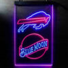 Blue Moon Buffalo Bills Est 1960 LED Sign Man Cave Home Bar Pub Decor