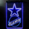 Blue Moon Dallas Cowboys Est 1960 LED Sign Man Cave Home Bar Pub Decor