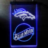 Blue Moon Denver Broncos Est 1960 LED Sign Man Cave Home Bar Pub Decor