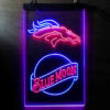 Blue Moon Denver Broncos Est 1960 LED Sign Man Cave Home Bar Pub Decor