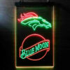 Blue Moon Denver Broncos Est 1960 LED Sign Man Cave Home Bar Pub Decor