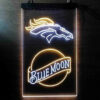 Blue Moon Denver Broncos Est 1960 LED Sign Man Cave Home Bar Pub Decor