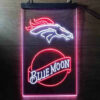 Blue Moon Denver Broncos Est 1960 LED Sign Man Cave Home Bar Pub Decor