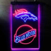 Blue Moon Denver Broncos Est 1960 LED Sign Man Cave Home Bar Pub Decor