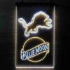 Blue Moon Detroit Lions Est 1934 LED Sign Man Cave Home Bar Pub Decor