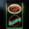 Blue Moon Green Bay Packers Est 1919 LED Sign Man Cave Home Bar Pub Decor