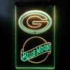 Blue Moon Green Bay Packers Est 1919 LED Sign Man Cave Home Bar Pub Decor