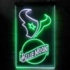 Blue Moon Houston Texans Est 2002 LED Sign Man Cave Home Bar Pub Decor