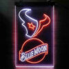 Blue Moon Houston Texans Est 2002 LED Sign Man Cave Home Bar Pub Decor