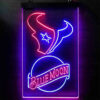 Blue Moon Houston Texans Est 2002 LED Sign Man Cave Home Bar Pub Decor