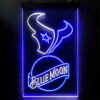 Blue Moon Houston Texans Est 2002 LED Sign Man Cave Home Bar Pub Decor