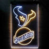 Blue Moon Houston Texans Est 2002 LED Sign Man Cave Home Bar Pub Decor