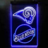 Blue Moon Los Angeles Rams Est 1937 LED Sign Man Cave Home Bar Pub Decor