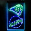 Blue Moon Los Angeles Rams Est 1937 LED Sign Man Cave Home Bar Pub Decor