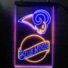 Blue Moon Los Angeles Rams Est 1937 LED Sign Man Cave Home Bar Pub Decor