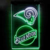 Blue Moon Los Angeles Rams Est 1937 LED Sign Man Cave Home Bar Pub Decor