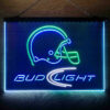 Bud Light Helmet 3-Color LED Sign Man Cave Home Bar Pub Decor