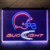 Bud Light Helmet 3-Color LED Sign Man Cave Home Bar Pub Decor