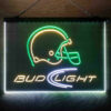 Bud Light Helmet 3-Color LED Sign Man Cave Home Bar Pub Decor