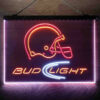 Bud Light Helmet 3-Color LED Sign Man Cave Home Bar Pub Decor