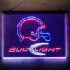 Bud Light Helmet 3-Color LED Sign Man Cave Home Bar Pub Decor